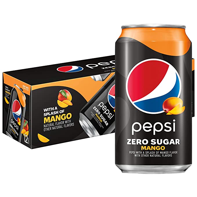 Pepsi, Zero Sugar 12oz Cans 12 Pack, Mango - 012000205170