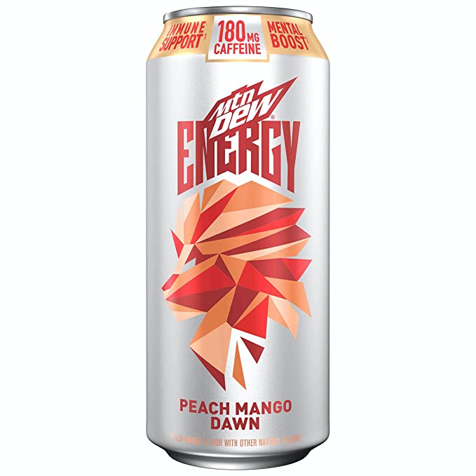  MTN DEW ENERGY, Peach Mango Dawn, 16 Fl Oz  - 012000206382