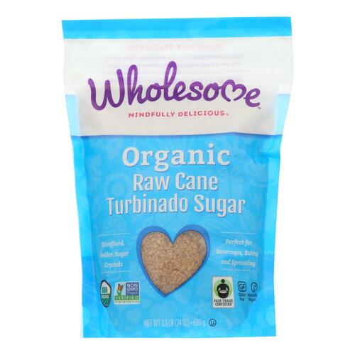Wholesome Sweeteners Sugar - Organic - Turbinado - Raw Cane - 1.5 Lb - Case Of 12 - 012511444716