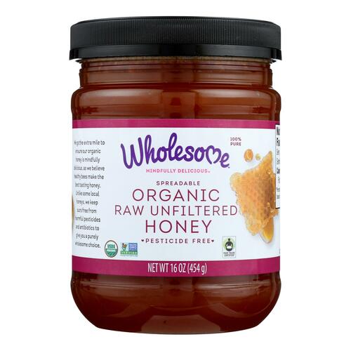 Wholesome Sweeteners Organic Raw Honey - Liquid Sweetener - Case Of 6 - 16 Oz. - 012511891657