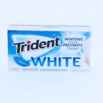 Trident white gum peppermint sugar free1x16 pc - 0012546676090