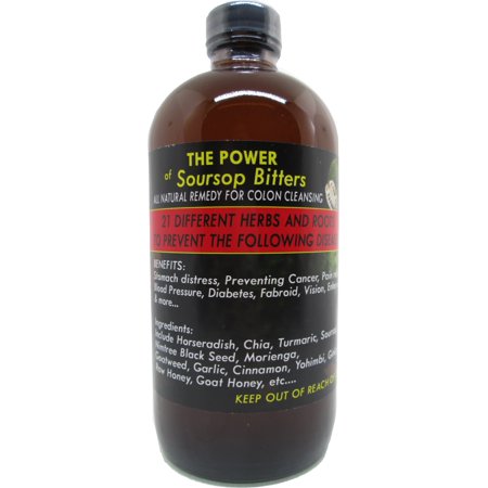 Soursop Bitters: Natural Remedy for Colon Cleansing [Pack of 2 - Brown - 16 oz.] - 012868449198