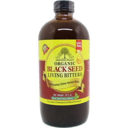 Essential Palace Organic Black Seed Detox Living Bitters [Pack of 2 - Brown - 16 oz.] - 012868450507
