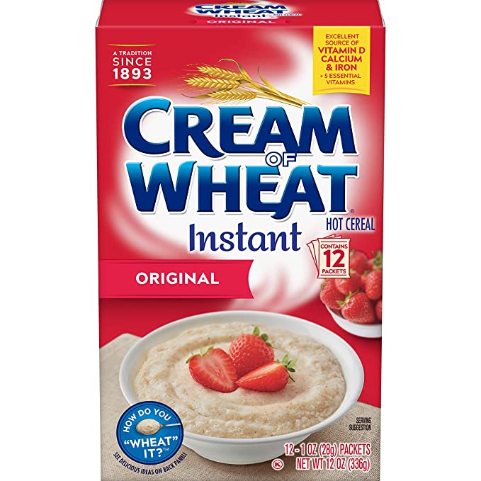  Cream of Wheat Instant Hot Cereal, Original, 1 Ounce, 12 Packets - 013130060257