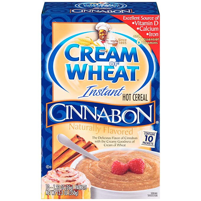 Cream of Wheat Instant Hot Cereal, Cinnabon, 1.23 Ounce, 10 Packets - 013130060356