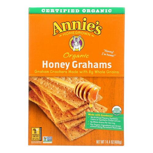 Annie's Homegrown Organic Honey Graham Crackers - Case Of 12 - 14.4 Oz. - 013562000524