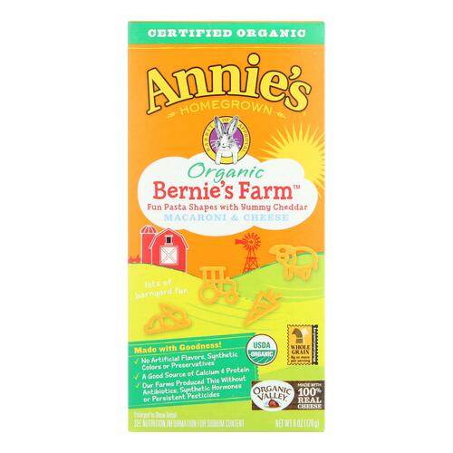 Annie's Homegrown Bernie's Farm Macaroni And Cheese Shapes - Case Of 12 - 6 Oz. - 0013562000623