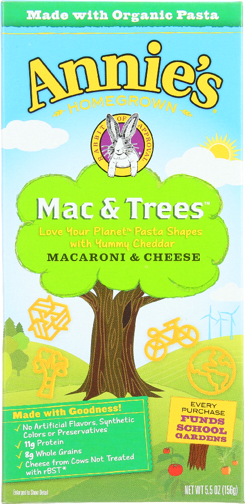 Annie'S Mac And Trees Macaroni And Cheese, Made With Organic Pasta - 00013562001767