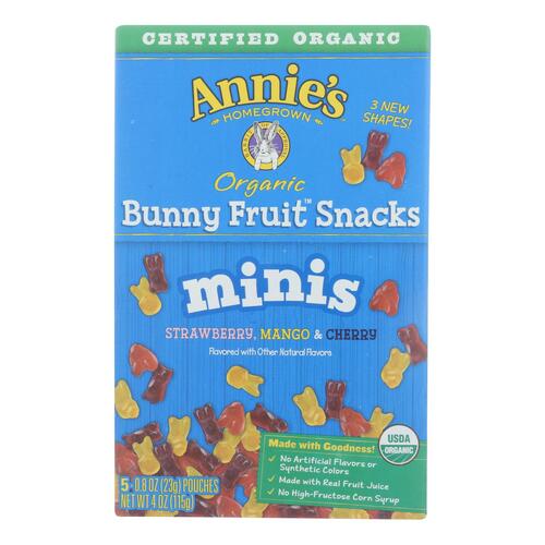 Annie'S Organic Mini Bunny Fruit Snacks 5 Count - annies