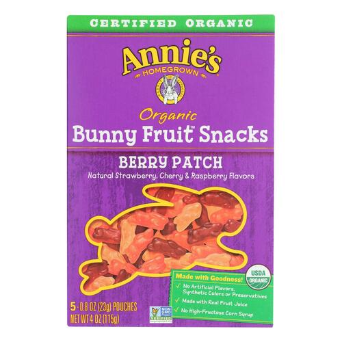 Annie's Homegrown Fruit Snack Berry Patch - Case Of 10 - 4 Oz - 0013562111053