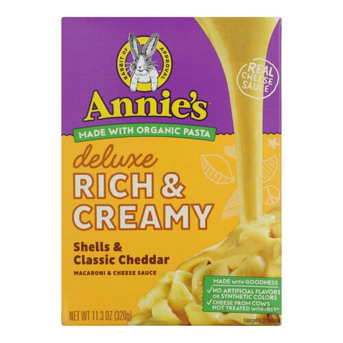 Annie'S Deluxe Rich & Creamy Shells & Classic Cheddar - 00013562111695