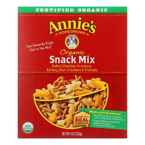 Annie's Homegrown Organic Snack Mix Bunnies - Case Of 12 - 9 Oz. - 013562300556