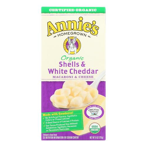 Annie'S Organic Shells & White Cheddar Macaroni & Cheese - 00013562300631