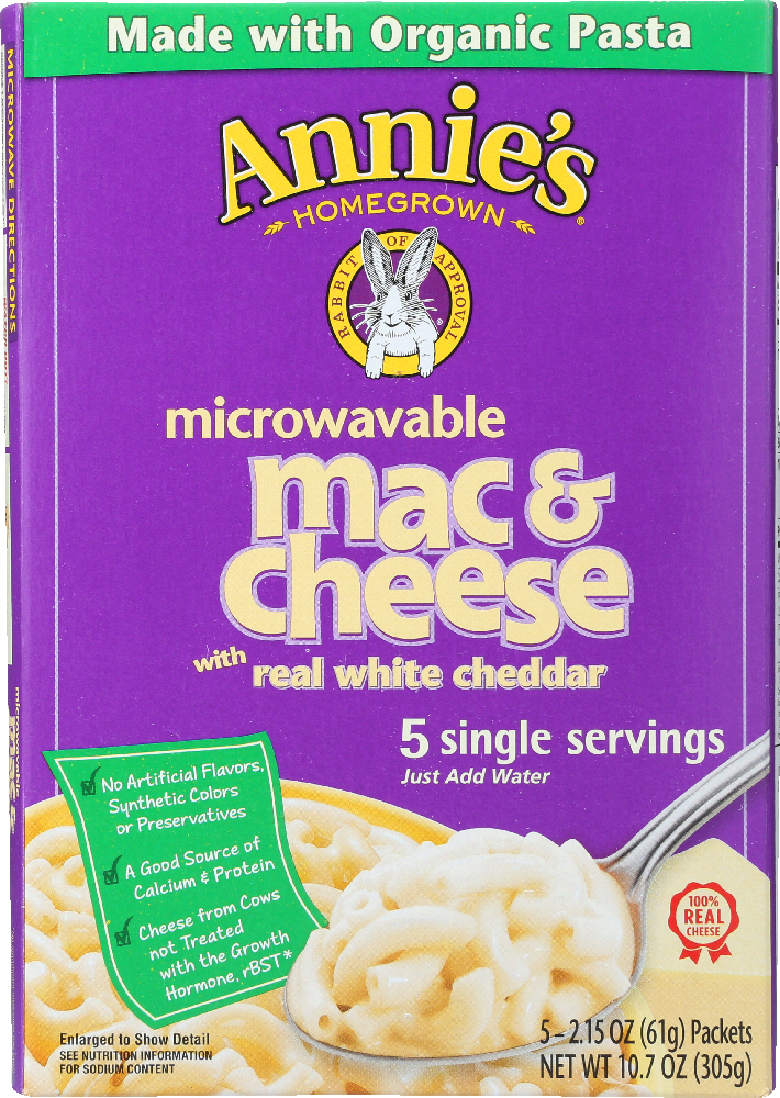 Macaroni & Cheese Microwavable White Cheddar, Macaroni & Cheese - 013562300884