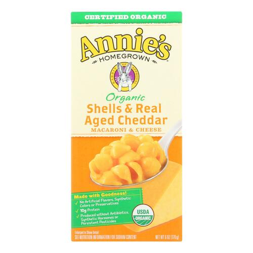 Annie'S Organic Shells And Real Aged Cheddar Mac And Cheese - 00013562300983