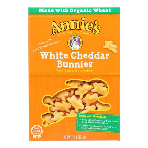 Annie'S Organic White Cheddar Bunnies Baked Snack Crackers - annies