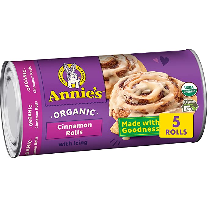  Annie's Organic Cinnamon Rolls with Icing, 5 Rolls  - 013562472925