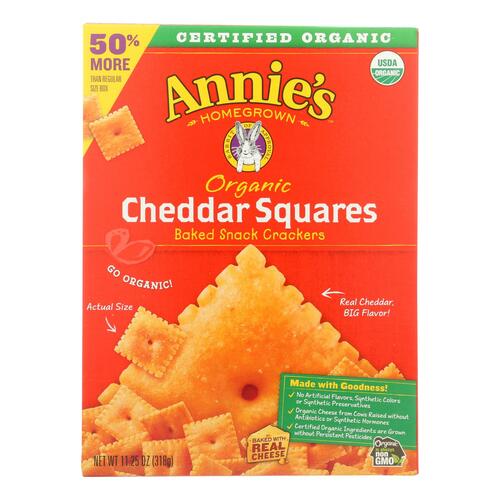 Annie's Homegrown Cheddar Squares Cheddar Squares - Case Of 6 - 11.25 Oz - 013562493999