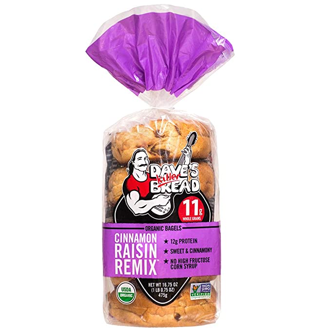 Dave's Killer Bread Organic Cinnamon Raisin Bagels - 16.75 oz Bag  - 013764028029