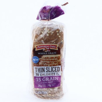 Whole grain thin sliced bread, whole grain - 0014100049913