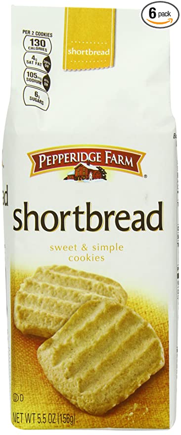  Pepperidge Farm Shortbread Homestyle Cookies, 5.5-ounce (pack of 4)  - 014100074441