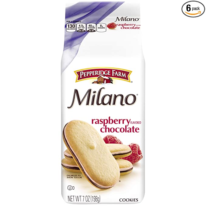  Pepperidge Farm Raspberry Milano Cookies, 7-ounce bag (pack of 6)  - 014100074816