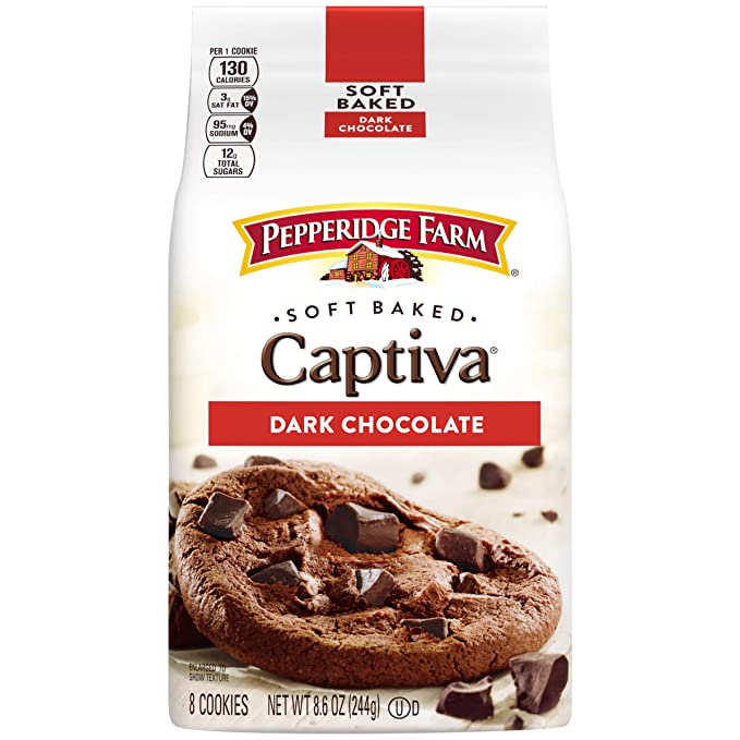  Pepperidge Farm Soft Baked Captiva Dark Chocolate Brownie Cookies  - 014100082033