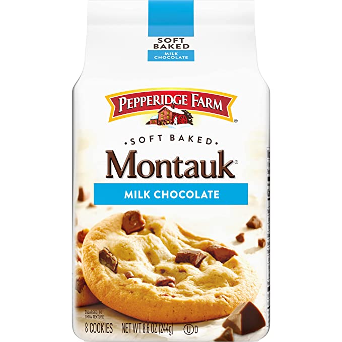 Pepperidge Farm, Montauk, Soft Baked, Cookies, Milk Chocolate, 8.6 oz., Bag - 014100089001