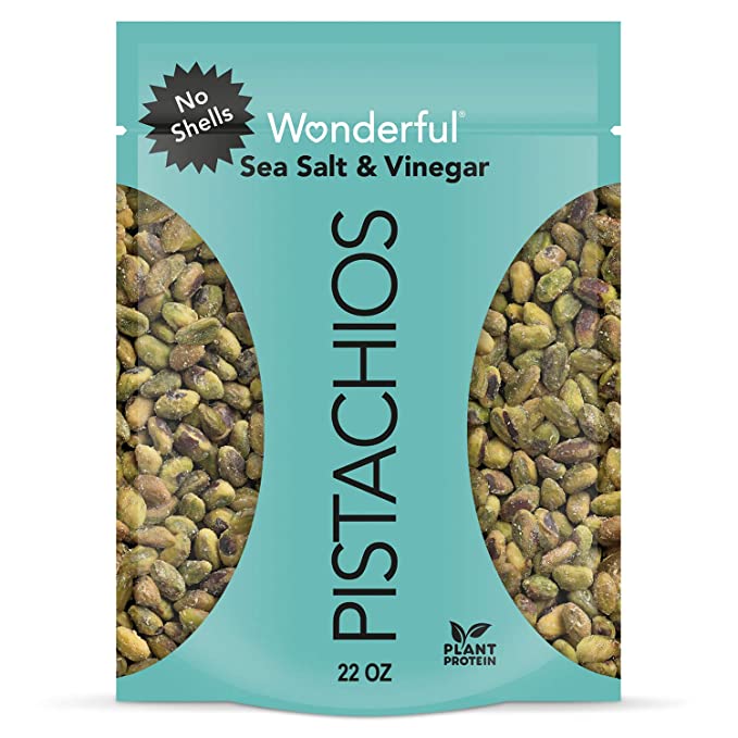  Wonderful Pistachios No Shells, Sea Salt & Vinegar Nuts, 22 Oz Bag  - 014113700405
