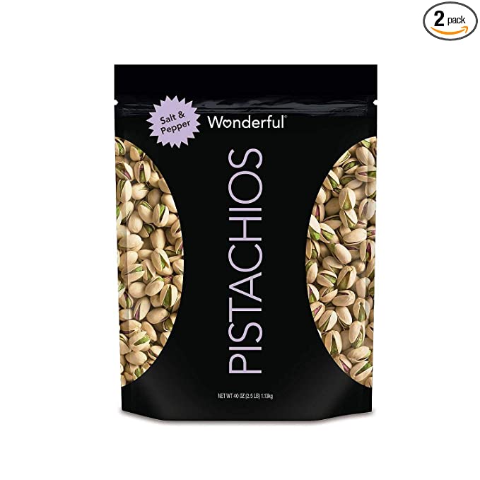  Wonderful Pistachios Salt & Pepper, 40 ounce-(Pack of 2)  - 014113910668