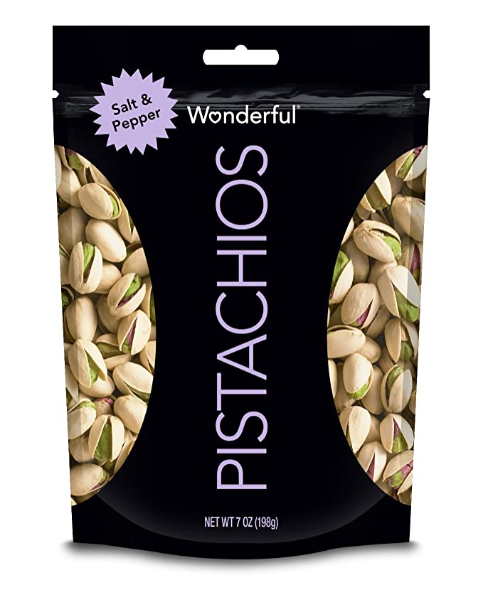  Wonderful Pistachios, Salt and Pepper Flavored Nuts, 7 Ounce Resealable Pouch  - 014113913256