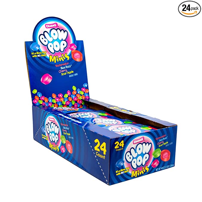  Charms Blow Pops Minis, 2.0 Oz. Bags, 24-Count  - 014200313525