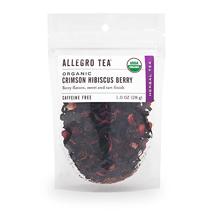  Allegro Tea, Organic Crimson Hibiscus Berry, Loose Leaf Tea, 1 oz  - 014321230862