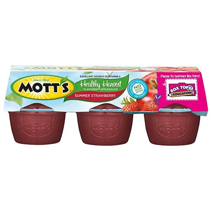  Mott's Healthy Harvest Applesauce, Summer Strawberry, 3.9 oz - 014800210842