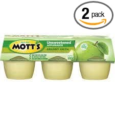  Mott's Unsweetened Granny Smith Applesauce 23.4 oz ( 2 Pack)  - 014800210897