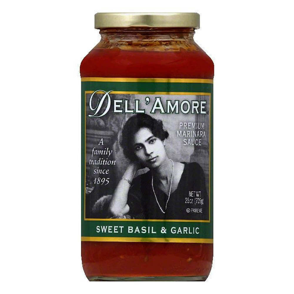 DELL AMORE: Sweet Basil and Garlic Marinara Sauce, 25 oz - 0014886500059