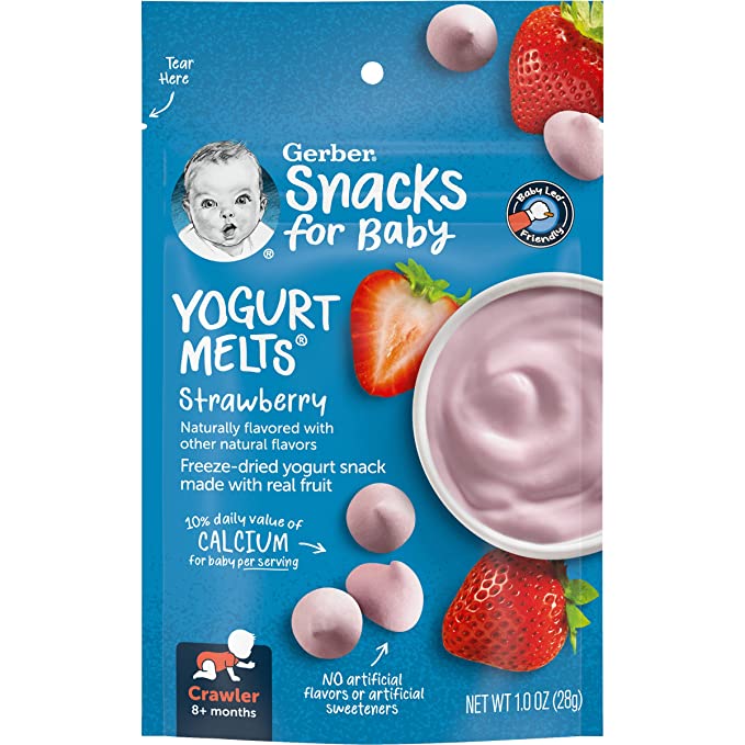 Gerber Baby Snacks Yogurt Melts, Strawberry, 1 Ounce - 015000047306