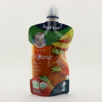Organic carrot apple & mango baby food pouch - 0015000074395