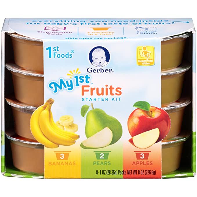 Gerber Purees My 1st Foods Starter Kit, 1 oz, 8 ct - 015000936280