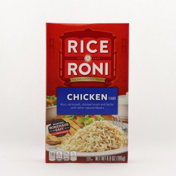Rice A Roni Chicken Flavor 6.9 Ounce Paper Box - 0015300430235