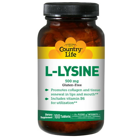 Country Life L-Lysine 500 Mg 100 Tablets - 015794013013