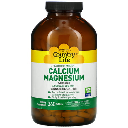 Target-Mins Calcium-Magnesium Complex 360 Tablets Country Life - 015794024897