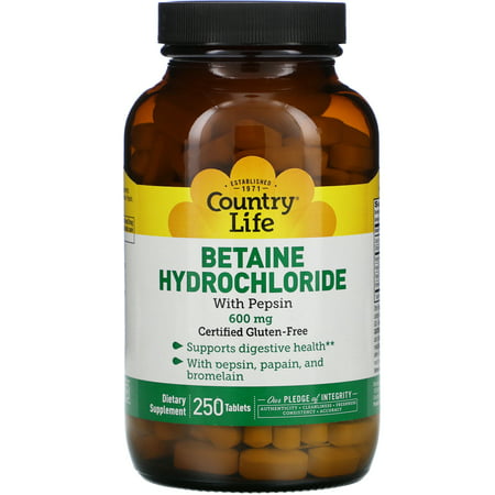 Country Life Country Life Betaine Hydrochloride 250 ea - 015794051046