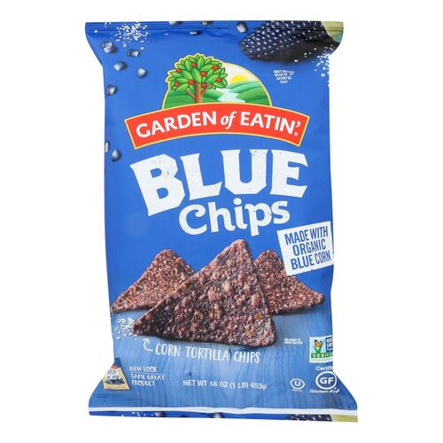 GARDEN OF EATIN: Blue Tortilla Chips Party Size, 16 oz - 0015839008219
