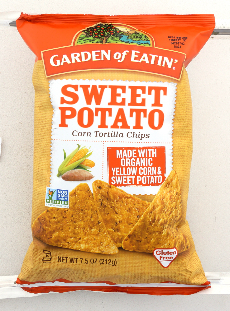GARDEN OF EATIN: Corn Tortilla Chips Sweet Potato, 7.5 oz - 0015839009506