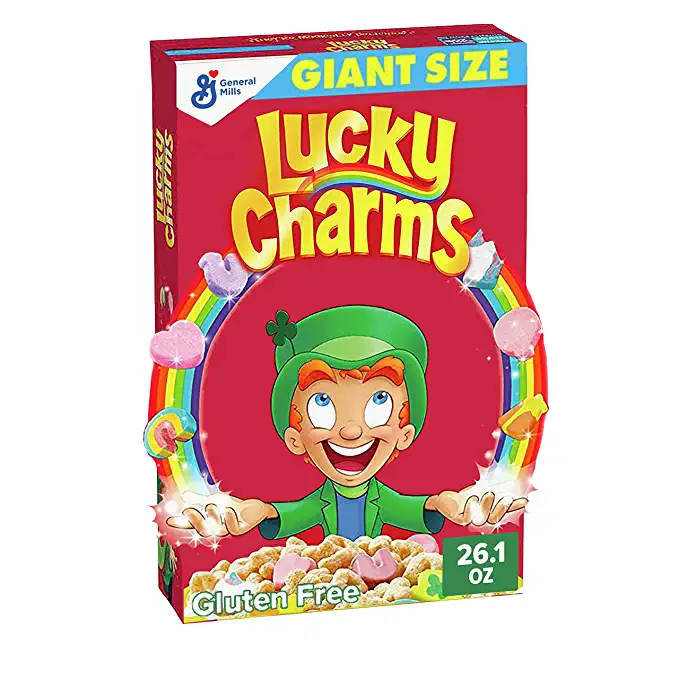  Lucky Charms Gluten Free Cereal with Marshmallows, 26.1 OZ Giant Size Box  - 016000121836