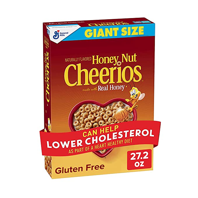 Honey Nut Cheerios Heart Healthy Cereal, Gluten Free Cereal With Whole Grain Oats, 27.2 oz - 016000124950