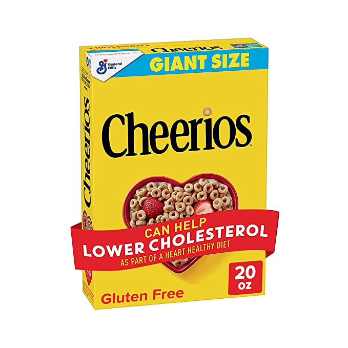  Original Cheerios Heart Healthy Cereal, Gluten Free Cereal with Whole Grain Oats, 20 oz - 016000125414
