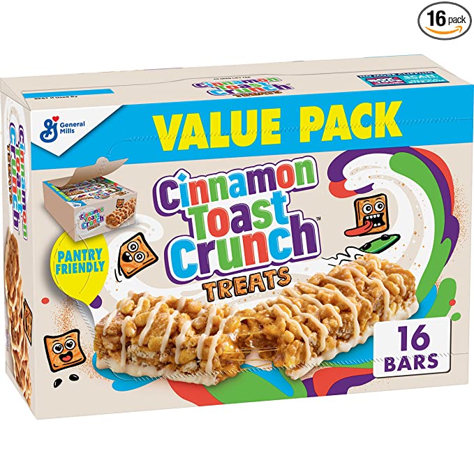  Cinnamon Toast Crunch Breakfast Cereal Treat Bars, Snack Bars, 16 ct - 016000146433