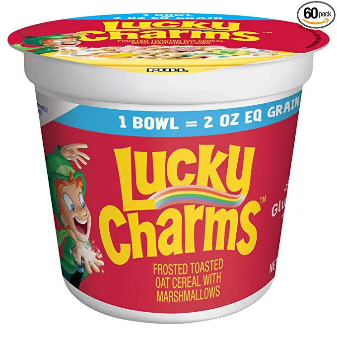 Lucky Charms Cup Cereal, 2 Oz (Pack of 60) - 016000148840